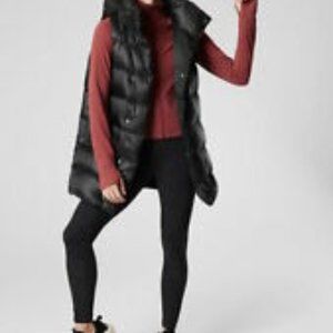 Athleta Haven Down Vest Nwot Black 